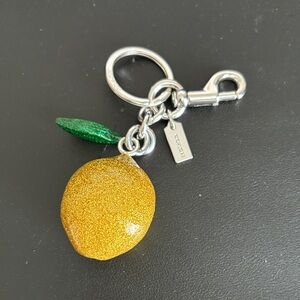 Coach Lemon bag charm keychain